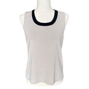 Spense Sleeveless Top-Blouse Tan & Black Size Large